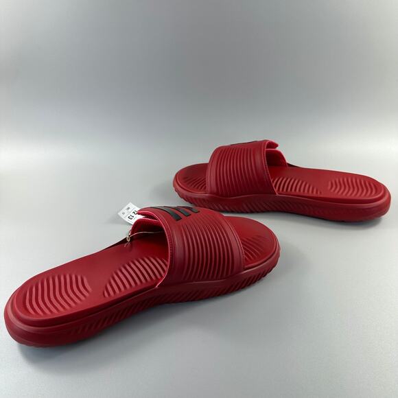Adidas Alphabounce Slide 2 Texas Tech Men Size 12 Red Raider Sandals JI2527 NEW - Picture 2 of 5